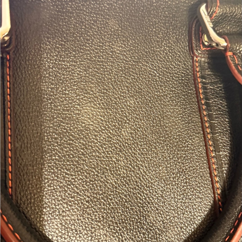 MCM Black Satchel with Red Accents 11x9 - Picture 12 of 14